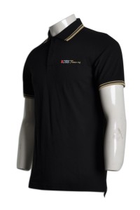 P450訂製男裝polo 訂購團體活動短袖衫  設計時尚短袖款式  polo製造商     黑色
